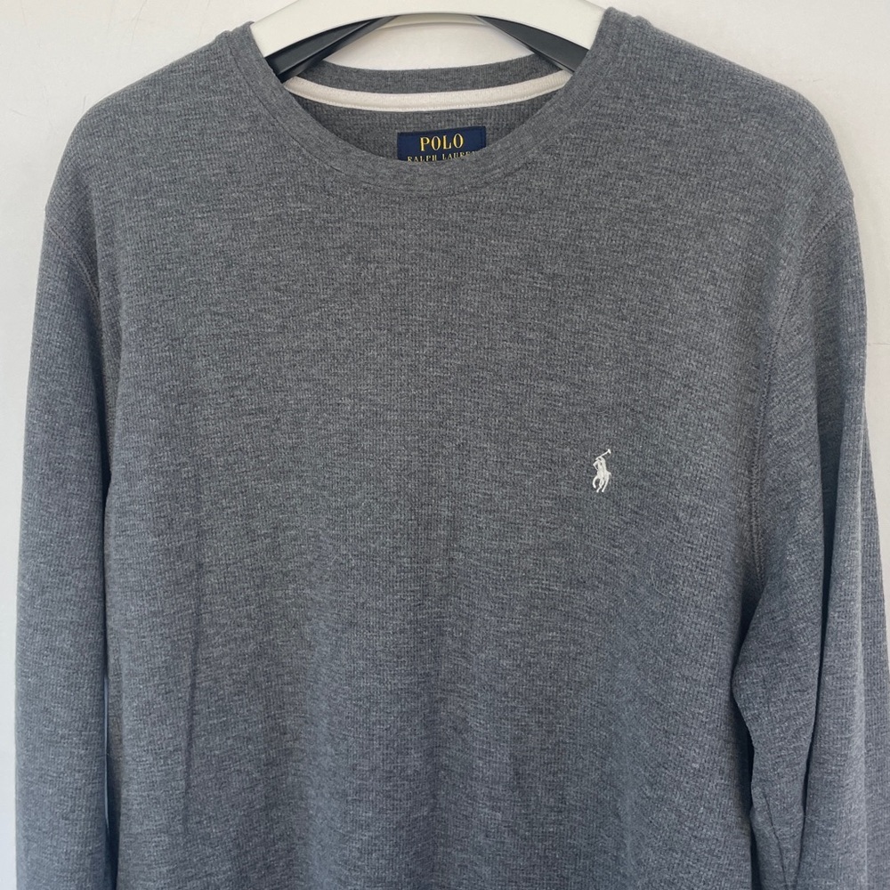 Polo by Ralph Lauren Charcoal Long Sleeve Layering Tee Sleepwear XL